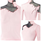 Cosplay Costume Mizi Zombie Stage AU Alien Stage(2026) TV Cosplay Haut à Motif Tatouage Rose