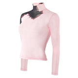 Cosplay Costume Mizi Zombie Stage AU Alien Stage(2026) TV Cosplay Haut à Motif Tatouage Rose