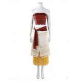 Cosplay Costume Moana Vaiana en Live Action(2026) Film Cosplay Tenue Beige et Jaune Femme