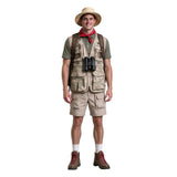 Cosplay Costume Mouse Finbar Jumanji: Open World(2026) Film Cosplay Tenue Beige et Verte Homme