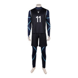 Cosplay Costume Nagi Seishiro Blue Lock Live Action(2026) Team V Maillot de Football Noir Homme