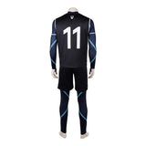Cosplay Costume Nagi Seishiro Blue Lock Live Action(2026) Team V Maillot de Football Noir Homme