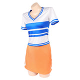 Cosplay Costume Nami Anniversaire One Piece Anime Cosplay Tenue Blanche et Orange Femme