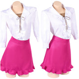 Cosplay Costume Nami One Piece Heroines(2026) Anime Cosplay Tenue Blanche et Rose Femme