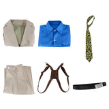 Cosplay Costume Nanami Kento Jujutsu Kaisen Saison 3(2026) Anime Cosplay Tenue Beige et Bleue Homme