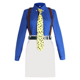 Cosplay Costume Nanami Kento Jujutsu Kaisen Saison 3(2026) Anime Cosplay Tenue Blanche et Bleue Femme