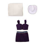 Cosplay Costume Nico Robin One Piece Live Action 2(2026) TV Cosplay Tenue Blanche et Violette Femme Ver.2