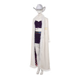 Cosplay Costume Nico Robin One Piece Live Action 2(2026) TV Cosplay Tenue Blanche et Violette Femme Ver.2
