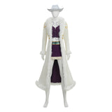 Cosplay Costume Niko Robin One Piece Live Action 2(2026) TV Cosplay Tenue Blanche et Violette Femme