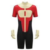 Cosplay Costume Oliver Grayson Invincible 4(2026) TV Cosplay Combinaison à Manches Courtes Rouge Homme