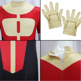 Cosplay Costume Oliver Grayson Invincible 4(2026) TV Cosplay Combinaison à Manches Courtes Rouge Homme