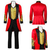 Cosplay Costume P.T. Barnum The Greatest Showman Film Cosplay Tenue Rouge Homme
