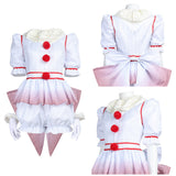 Cosplay Costume Pennywise It Film Cosplay Tenue Blanche Femme