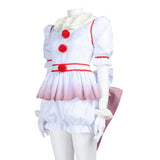 Cosplay Costume Pennywise It Film Cosplay Tenue Blanche Femme