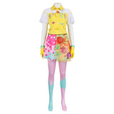 Cosplay Costume Poppy Pipopapo Kamen Rider TV Cosplay Tenue Jaune et Rose Femme