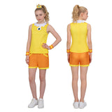 Cosplay Costume Princess Daisy The Super Mario Galaxy Movie(2026) Film Cosplay Tenue Jaune Adulte & Enfant