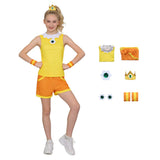 Cosplay Costume Princess Daisy The Super Mario Galaxy Movie(2026) Film Cosplay Tenue Jaune Adulte & Enfant