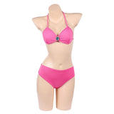 Cosplay Costume Princess Peach Super Mario Jeu Cosplay Maillot de Bain Bikini Rose Femme