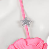 Cosplay Costume Princess Peach The Super Mario Galaxy Movie(2026) Film Cosplay Maillot de Bain Rose Femme