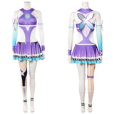 Cosplay Costume Psylocke Chouko Takahashi: The Prodigy Jeu Cosplay Tenue Violette et Blanche Femme