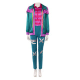 Cosplay Costume Raissa Forgotten Island(2026) Film Cosplay Tenue Verte et Rose Femme