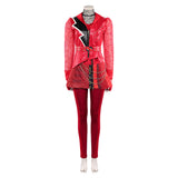 Cosplay Costume Red Descendants: Wicked Wonderland(2026) Film Cosplay Tenue Rouge de Cuir Femme