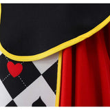 Cosplay Costume Red Queen Alice au Pays des Merveilles Film Cosplay Cape Rouge et Noire Femme