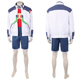 Cosplay Costume Roman Carax Cyberpunk: Edgerunners 2(2026) TV Cosplay Tenue Blanche et Bleue Homme