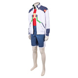 Cosplay Costume Roman Carax Cyberpunk: Edgerunners 2(2026) TV Cosplay Tenue Blanche et Bleue Homme