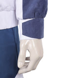 Cosplay Costume Roman Carax Cyberpunk: Edgerunners 2(2026) TV Cosplay Tenue Blanche et Bleue Homme