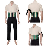 Cosplay Costume Roronoa Zoro One Piece Live Action 2(2026) TV Cosplay Tenue Noire et Beige Homme
