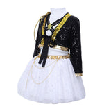 Cosplay Costume Rumi KDH Film Cosplay Tenue Noire Enfant