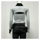 Cosplay Costume Sage Valorant Jeu Cosplay Tenue Blanche et Noire Femme