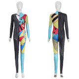 Cosplay Costume Sally The Nightmare Before Christmas(1993) Film Cosplay Combinaison Noire Femme