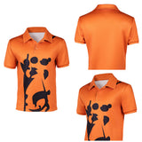 Cosplay Costume Sanji One Piece Live Action 2(2026) TV Cosplay Chemise Polo Orange Homme