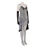 Cosplay Costume Satine Moulin Rouge Comédie Musicale Cosplay Robe Argentée et Noire Femme