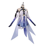 Cosplay Costume Skirk Genshin Impact Jeu Cosplay Tenue Blanche et Bleue Femme