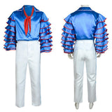 Cosplay Costume Stanley The Mask(1994) Film Cosplay Tenue Blanche et Bleue Homme