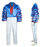 Cosplay Costume Stanley The Mask(1994) Film Cosplay Tenue Blanche et Bleue Homme