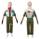 Cosplay Costume Star Fox McCloud The Super Mario Galaxy Movie(2026) Film Cosplay Tenue Verte Enfant