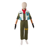 Cosplay Costume Star Fox McCloud The Super Mario Galaxy Movie(2026) Film Cosplay Tenue Verte Enfant