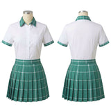 Cosplay Costume Sua Alien Stage Anime Cosplay Uniforme Blanche et Verte Femme