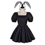 Cosplay Costume Sua Alien Stage(2026) TV Cosplay Robe de Lapin Noire Femme