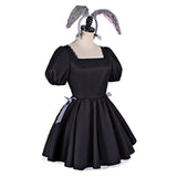 Cosplay Costume Sua Alien Stage(2026) TV Cosplay Robe de Lapin Noire Femme