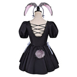 Cosplay Costume Sua Alien Stage(2026) TV Cosplay Robe de Lapin Noire Femme