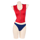 Cosplay Costume Summer Quinn Batwatch(2026) TV Cosplay Maillot de Bain Rouge et Bleu Femme