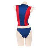 Cosplay Costume Summer Quinn Batwatch(2026) TV Cosplay Maillot de Bain Rouge et Bleu Femme
