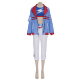 Cosplay Costume Tamamo Cross Pretty Derby Anime Cosplay Tenue Blanche et Bleue Femme