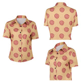 Cosplay Costume Tashigi One Piece Live Action 2(2026) TV Cosplay Chemise Jaune Imprimée Femme