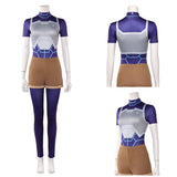 Cosplay Costume Tech Jacket Invincible 4(2026) TV Cosplay Tenue Bleue et Brune Femme